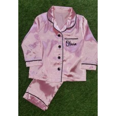 Pink Satin Pyjama's
